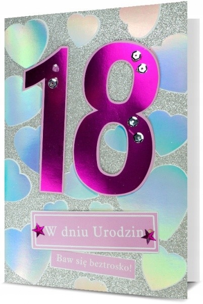 

Kartki na 18 urodziny dla dziewczyn Premium H1741