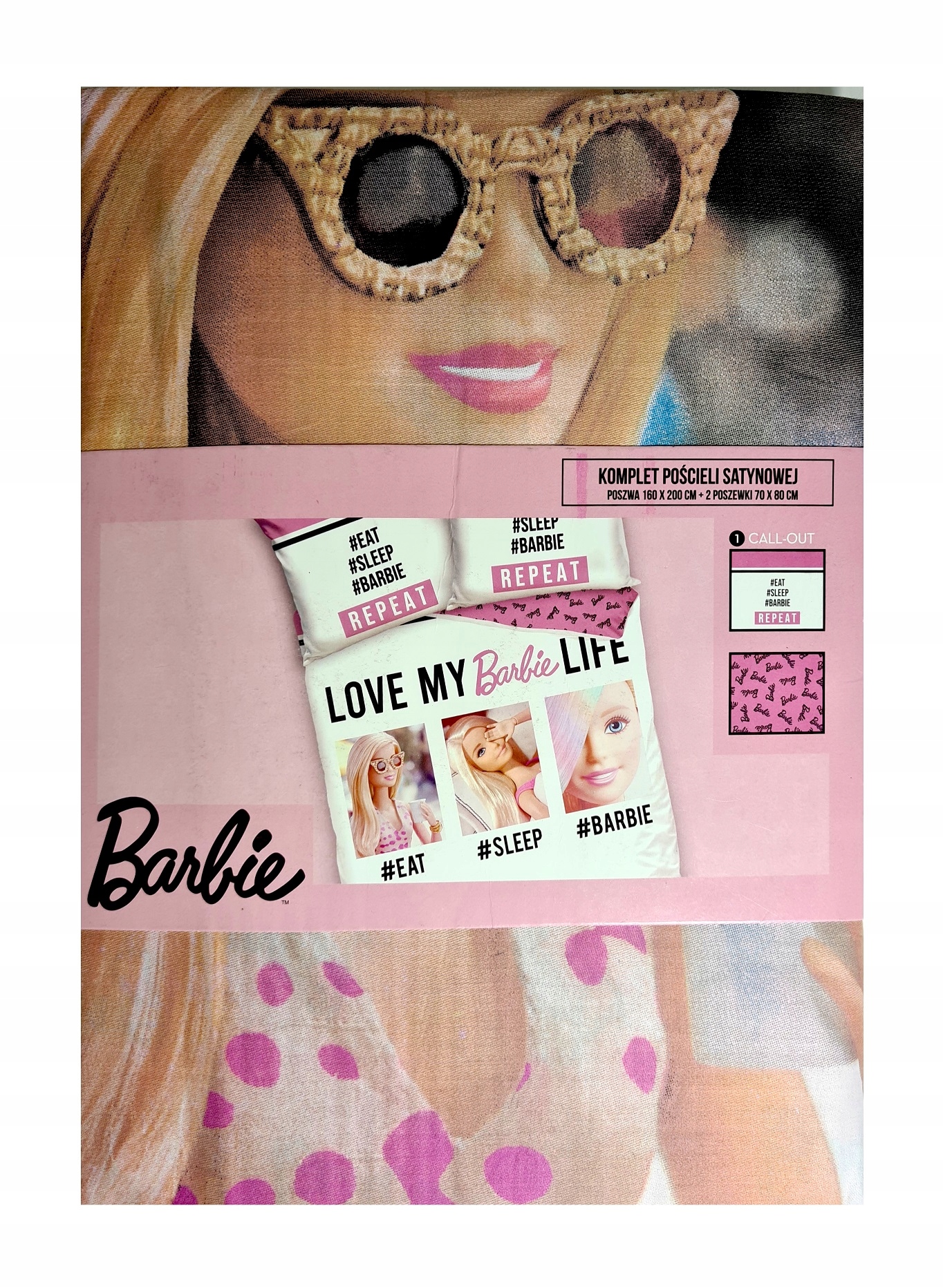 

Komplet pościeli satynowej Barbie 160x200 cm 2x
