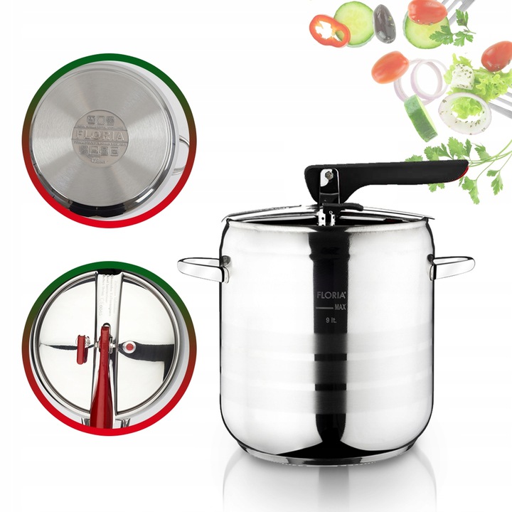 ZESTAW SZYBKOWAR TURECKI 7Lt + GARNEK 5Lt INDUKCJA Marka Floria