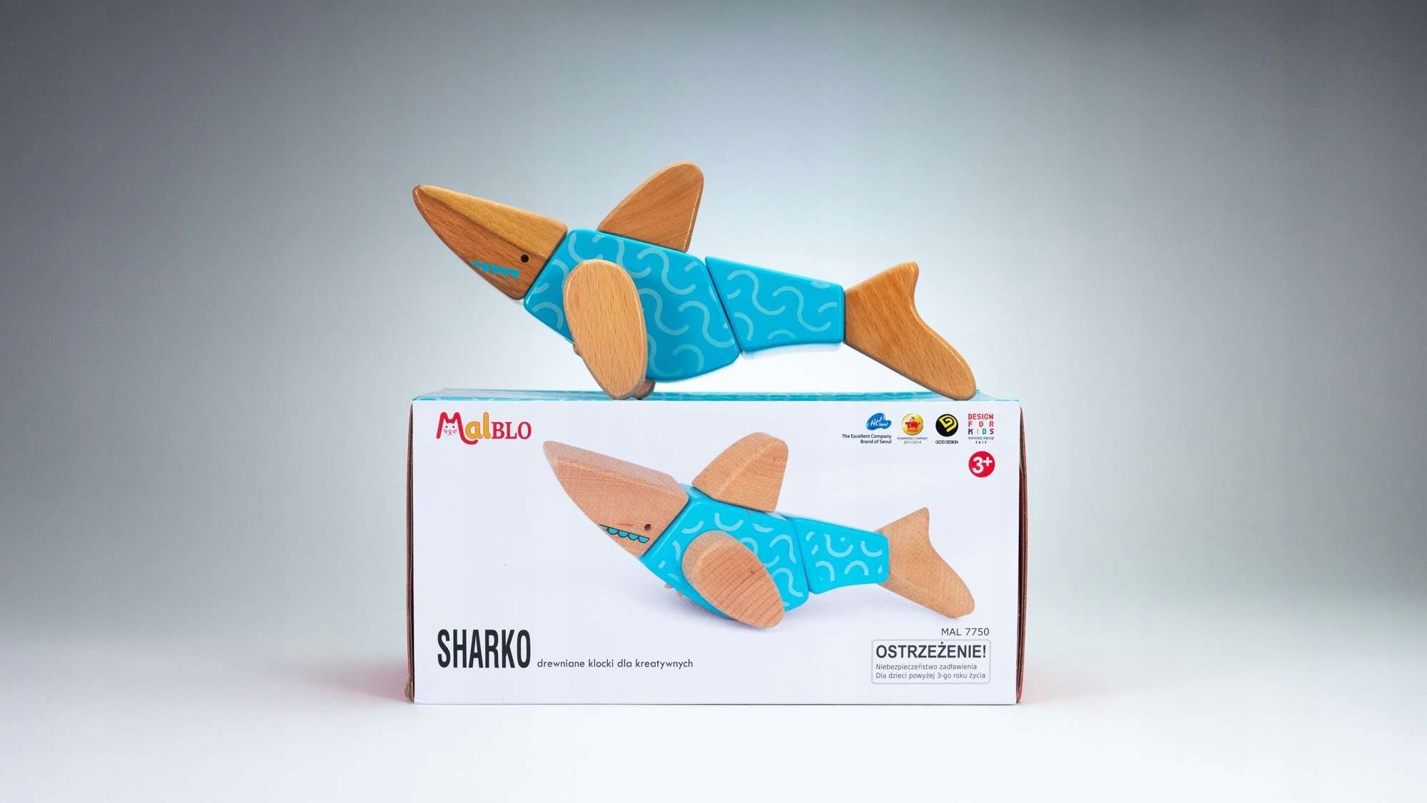 DREWNIANE EKOLOGICZNE KLOCKI KREATYWNE ZWIERZĘTA Marka MalBlo