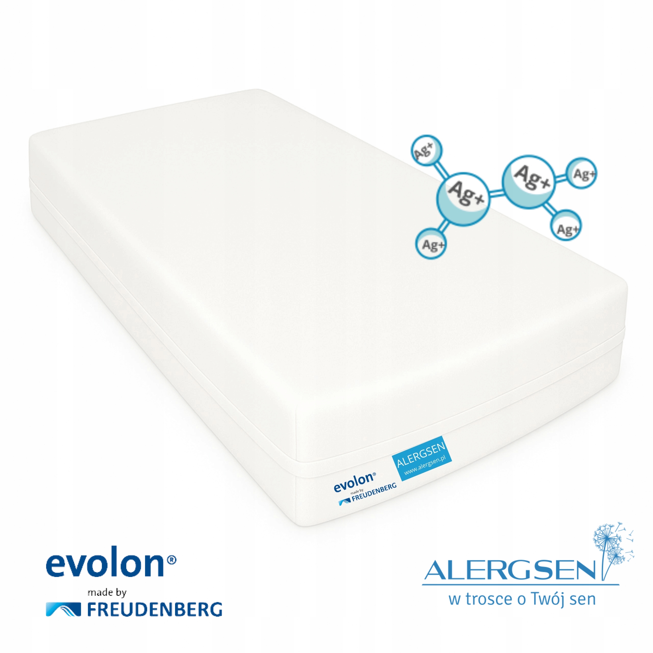Protiroztočový poťah na matrac Evolon s iónmi striebra Ag+ 70x140x10