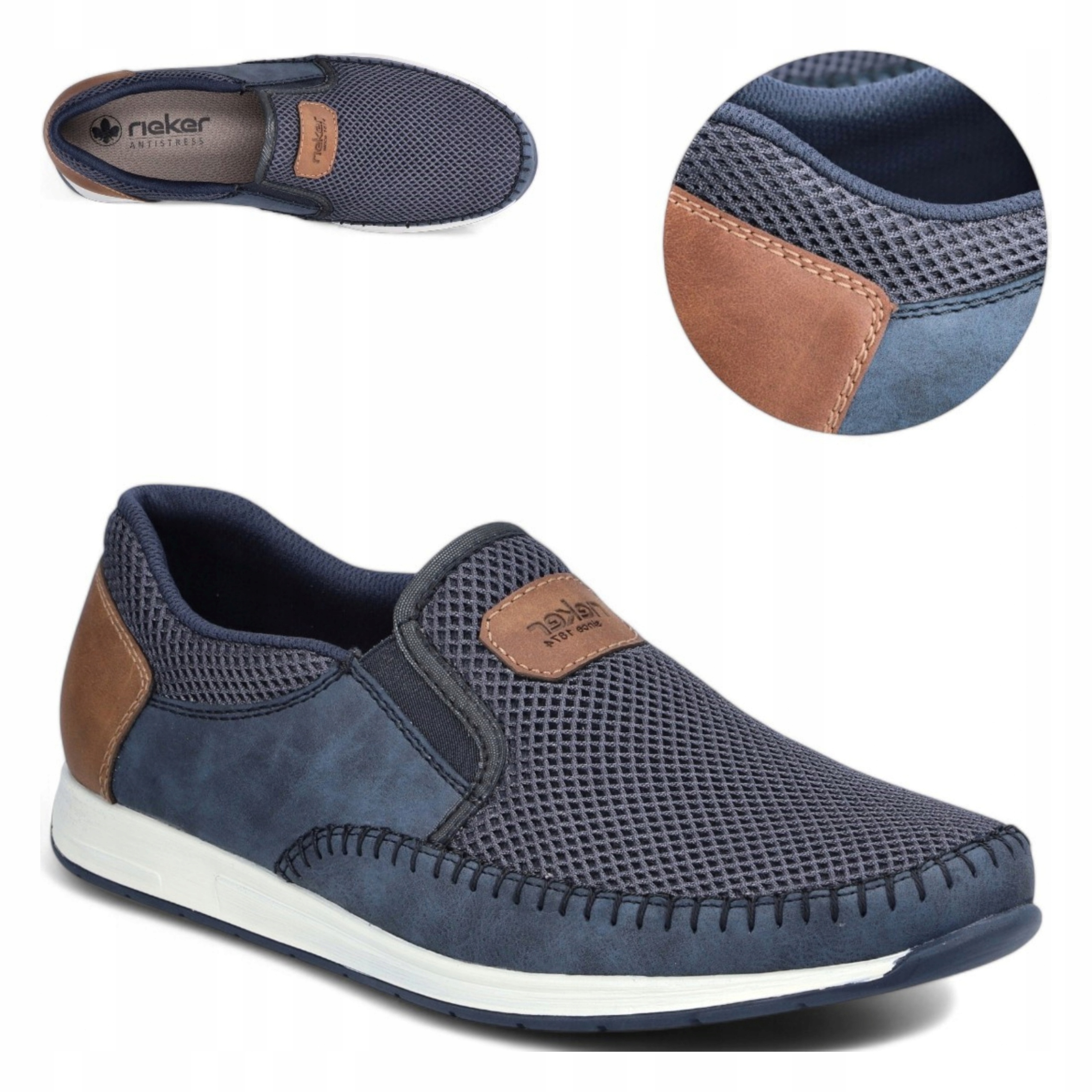 Pánské polobotky Lehké ažurové boty Rieker 11954-14, velikost 40