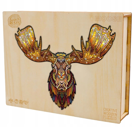 Puzzle Drewniane Wooden Układanka Zestaw XL Marka inna