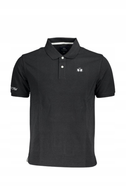 Černé Bavlněné Polokošile La Martina S Knofly A Logem M Kwc