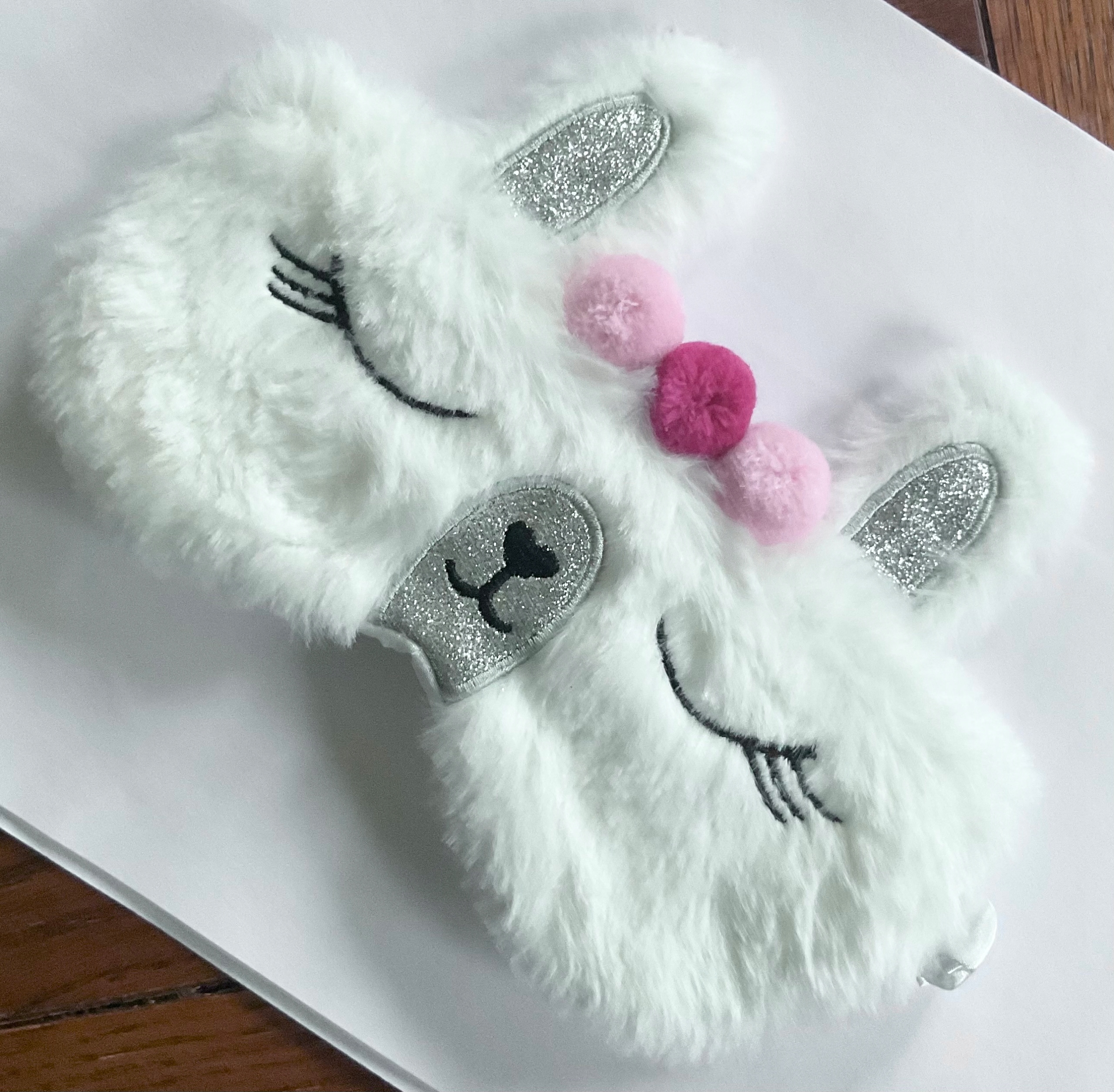 OPASKA NA OCZY MASKA DO SPANIA SNU RELAKSU NA GUMCE LAMA ALPACA OLDMAN Wzór dominujący zwierzęcy