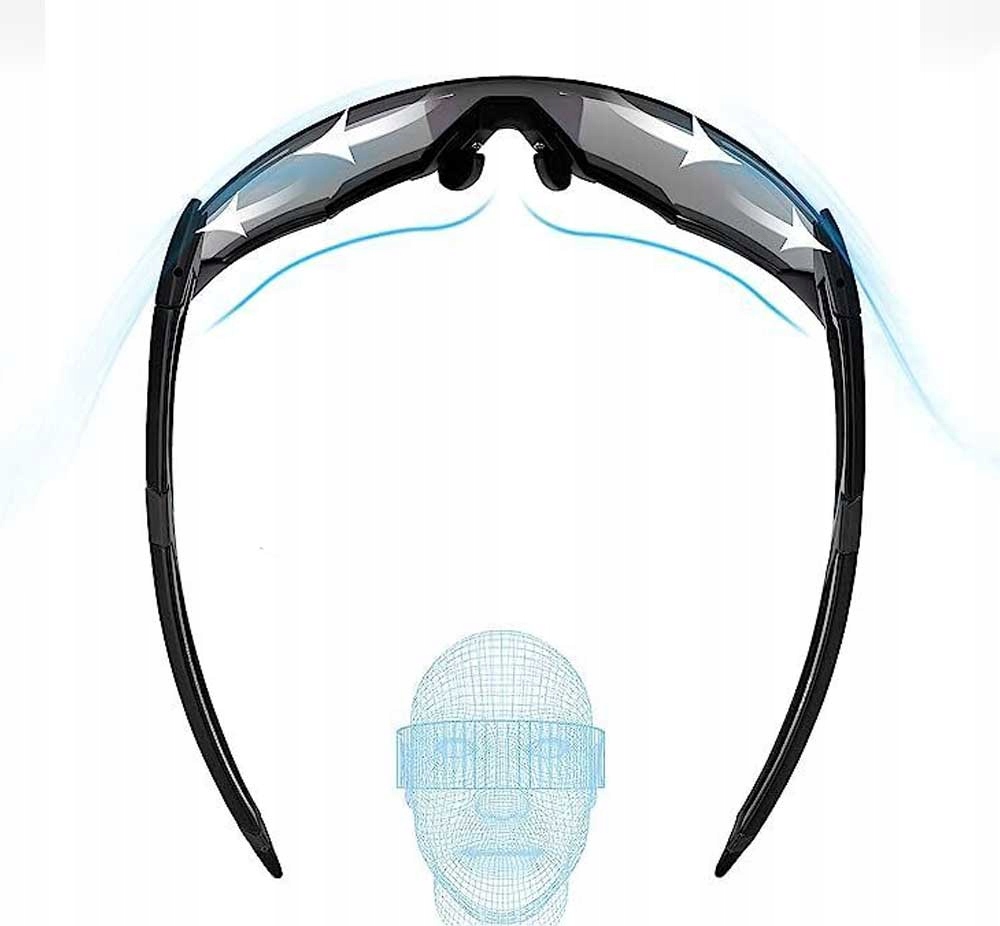 ROCKBROS OKULARY ROWEROWE SPORTOWE NA ROWER FOTOCHROMOWE UV400 FOTOCHROMEM Szerokość soczewki 75 mm