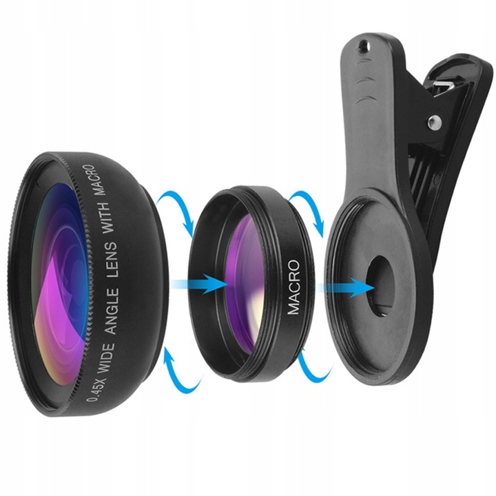 OBIEKTYW DO TELEFONU APEXEL 6W1 MAKRO SZEROKOKĄTNY EAN (GTIN) 5905370204957