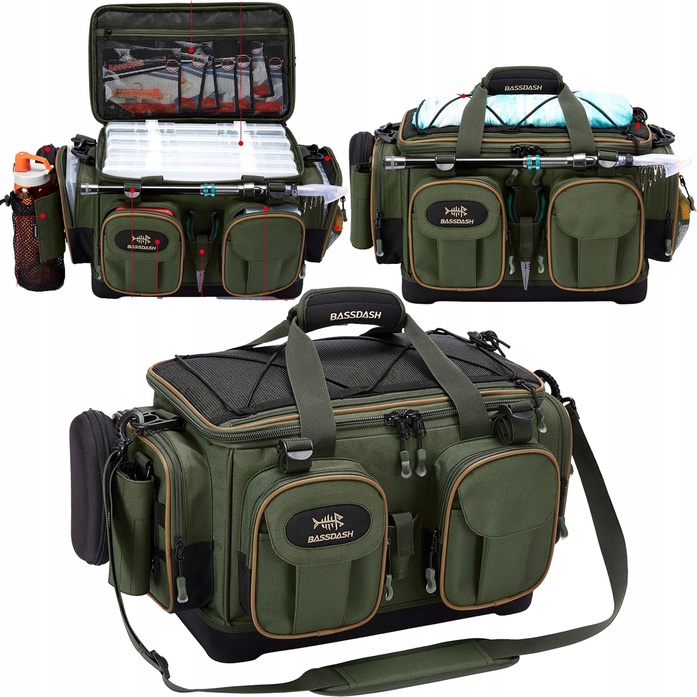Taktická Taška Přes Rameno Vojenská rybářská dešťová Survival Edc