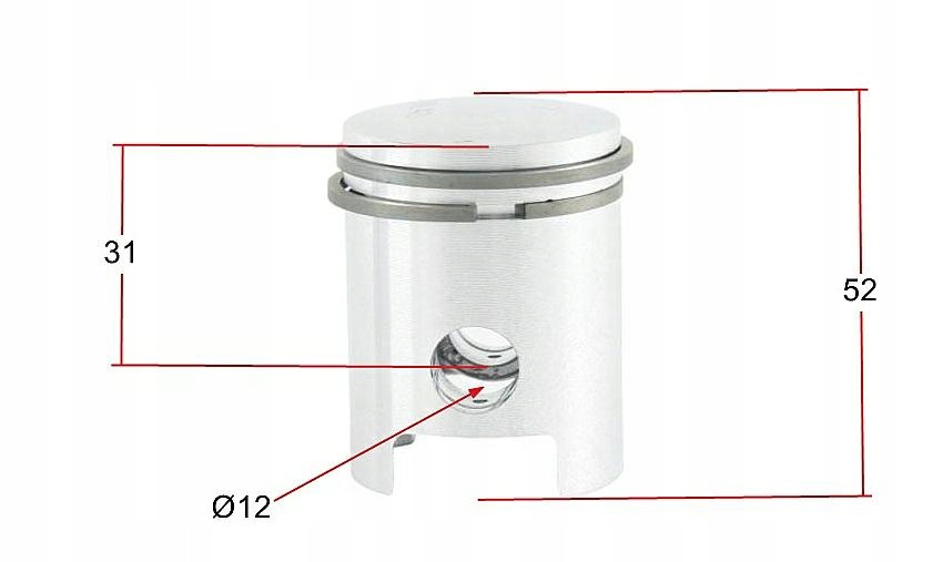 Tłok cylindra do SIMSON S51 38,50 mm MZA REMONT 2 EAN (GTIN) 5905699641624