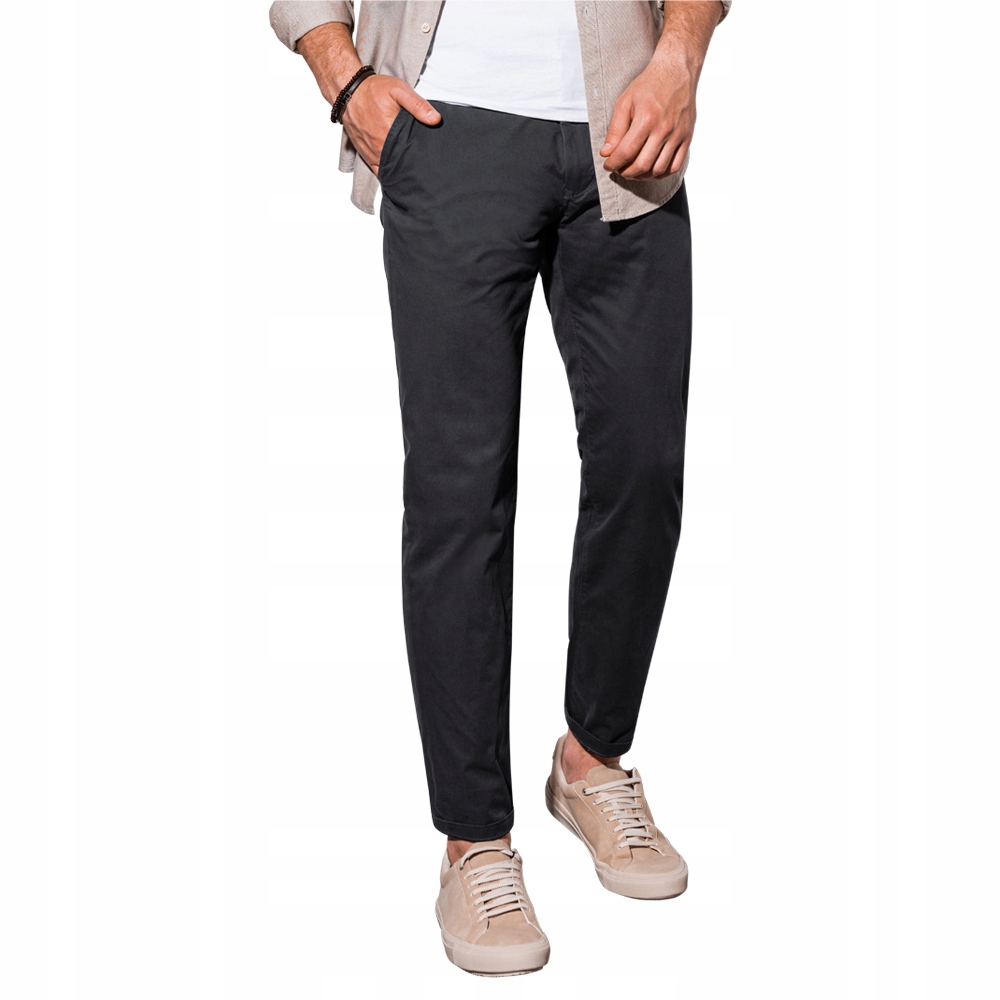 

Spodnie męskie chino casual P894 czarne S