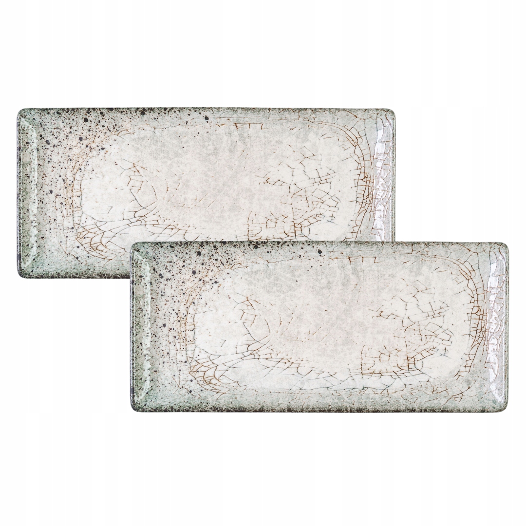 Porcelánová obdĺžniková miska šedá plochá Wilmax 33 x 15 cm, 2 kusy