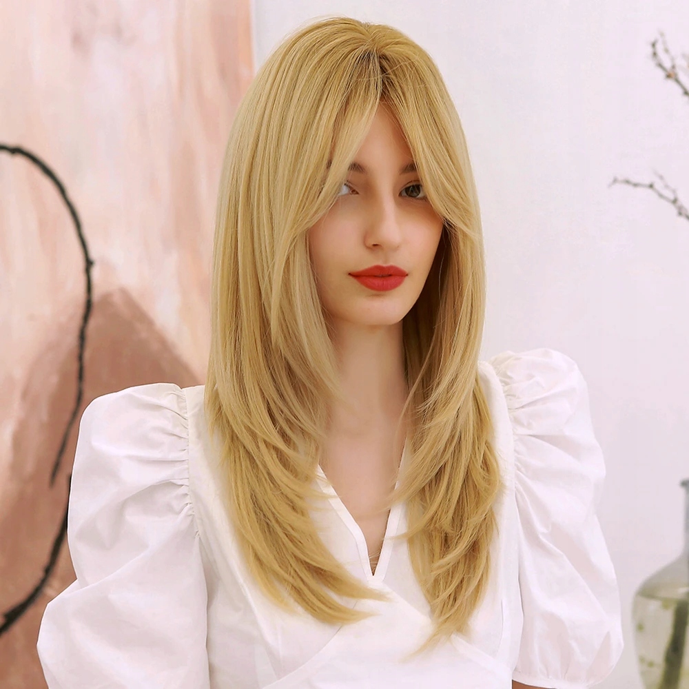 Zlatá blond rovná paruka Ella