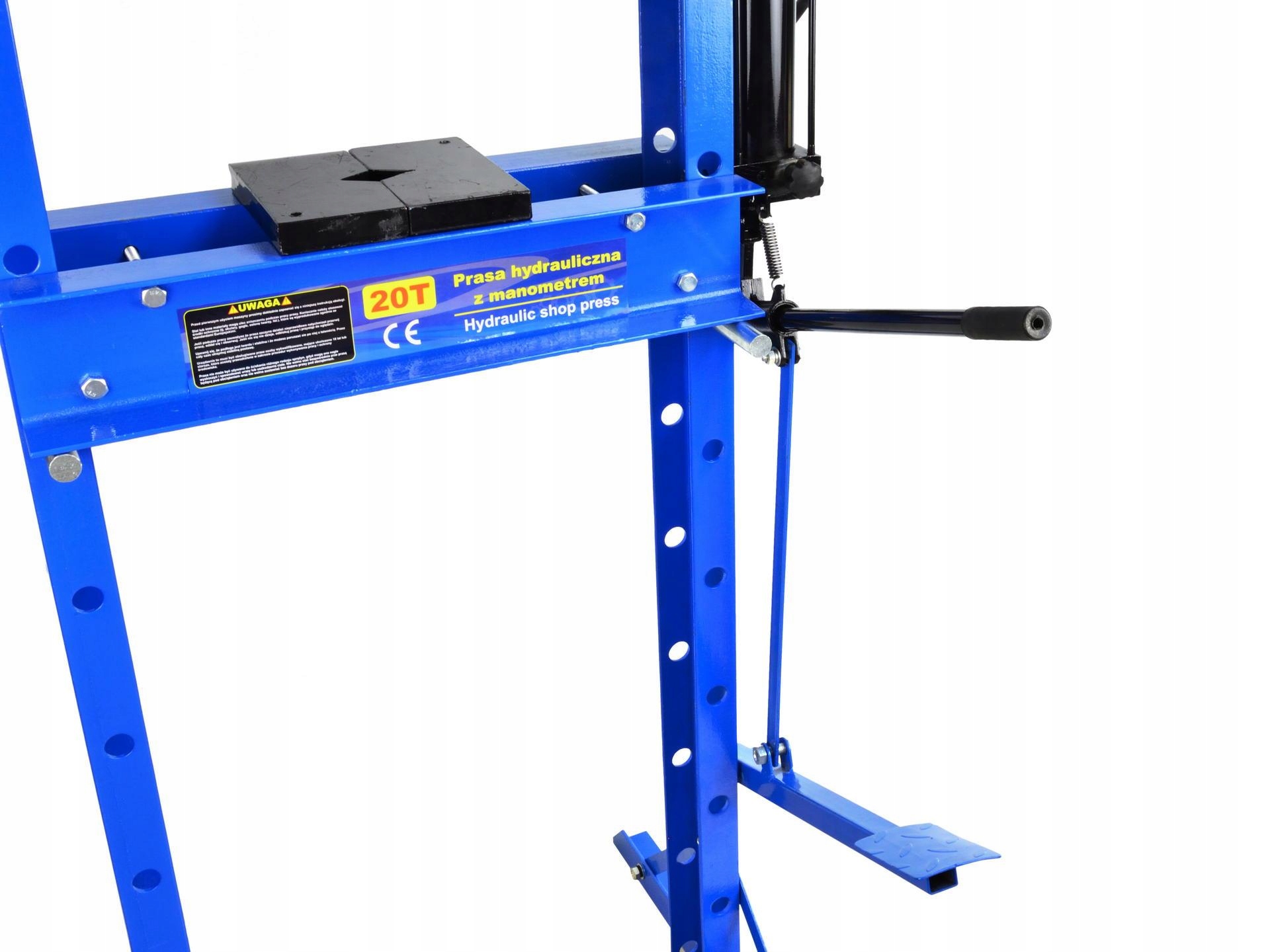 PRASA HYDRAULICZNA WARSZTATOWA Z MANOMETREM 20T Maximum pressure force 20 t