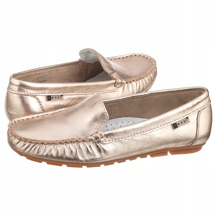 

Buty Damskie Mokasyny Obuwie Nessi 17130 812 Złote