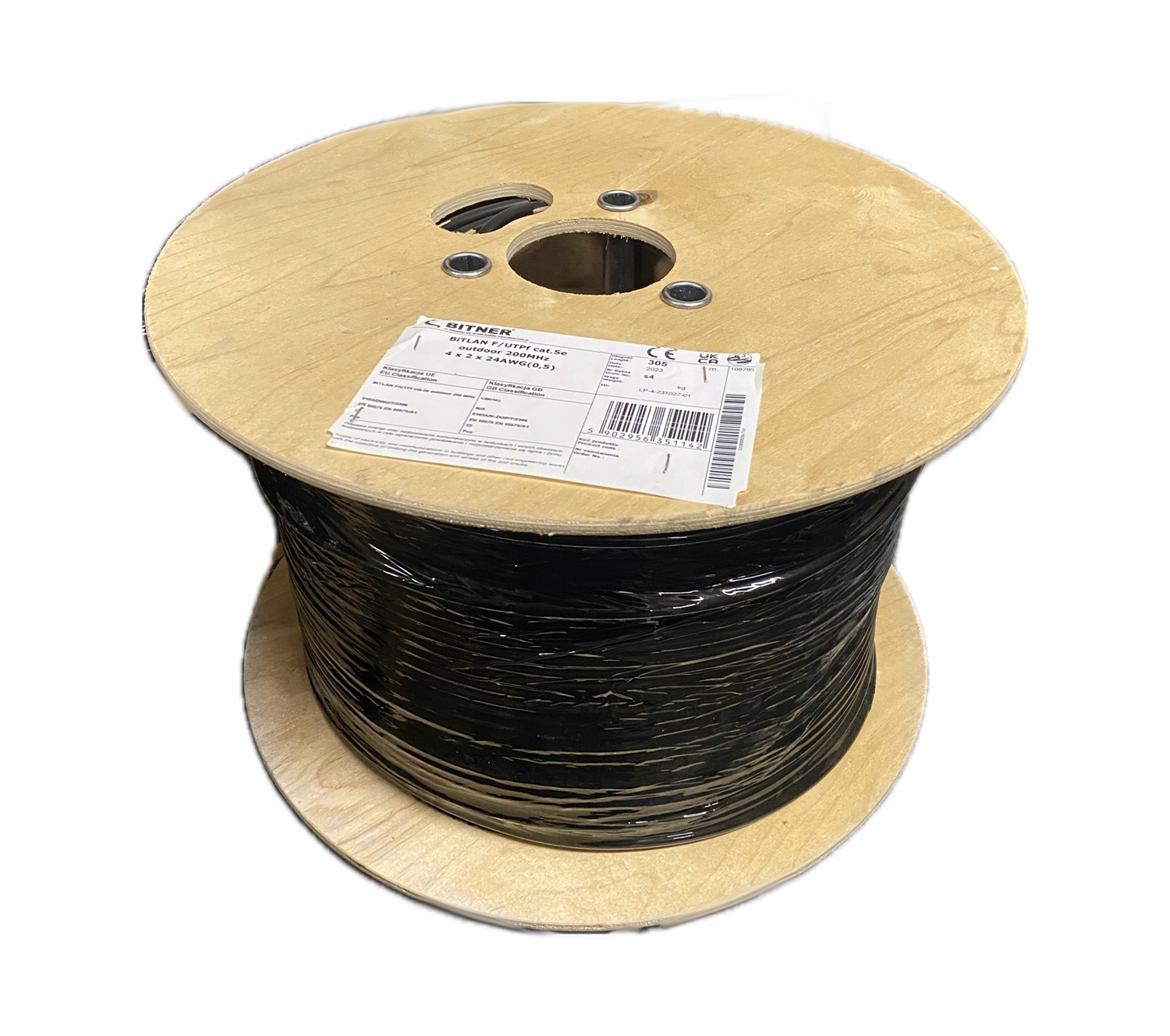 Kabel Ftp Bitner kat. 5e ekranowany, zewnętrzny, żelowany, ziemny 305m