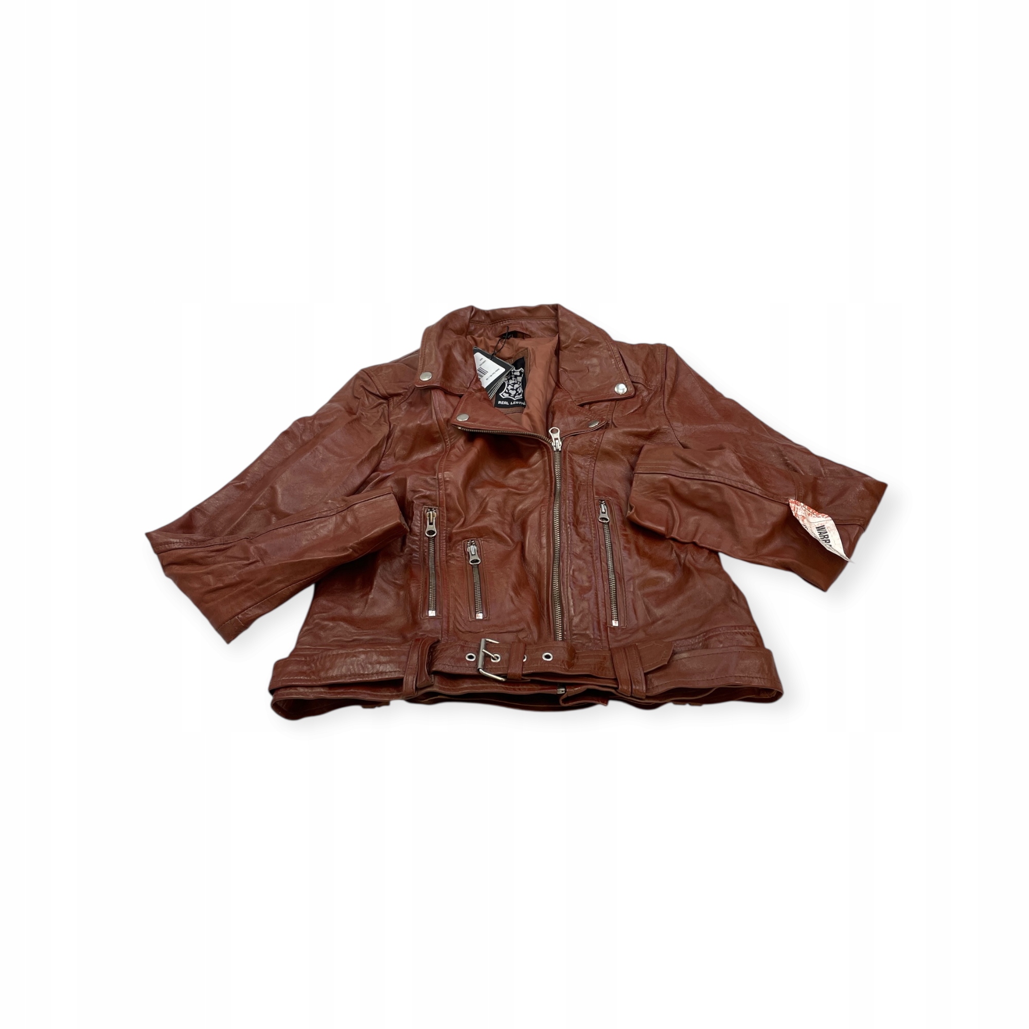 Dámská kožená bunda ramoneska Real Leather M