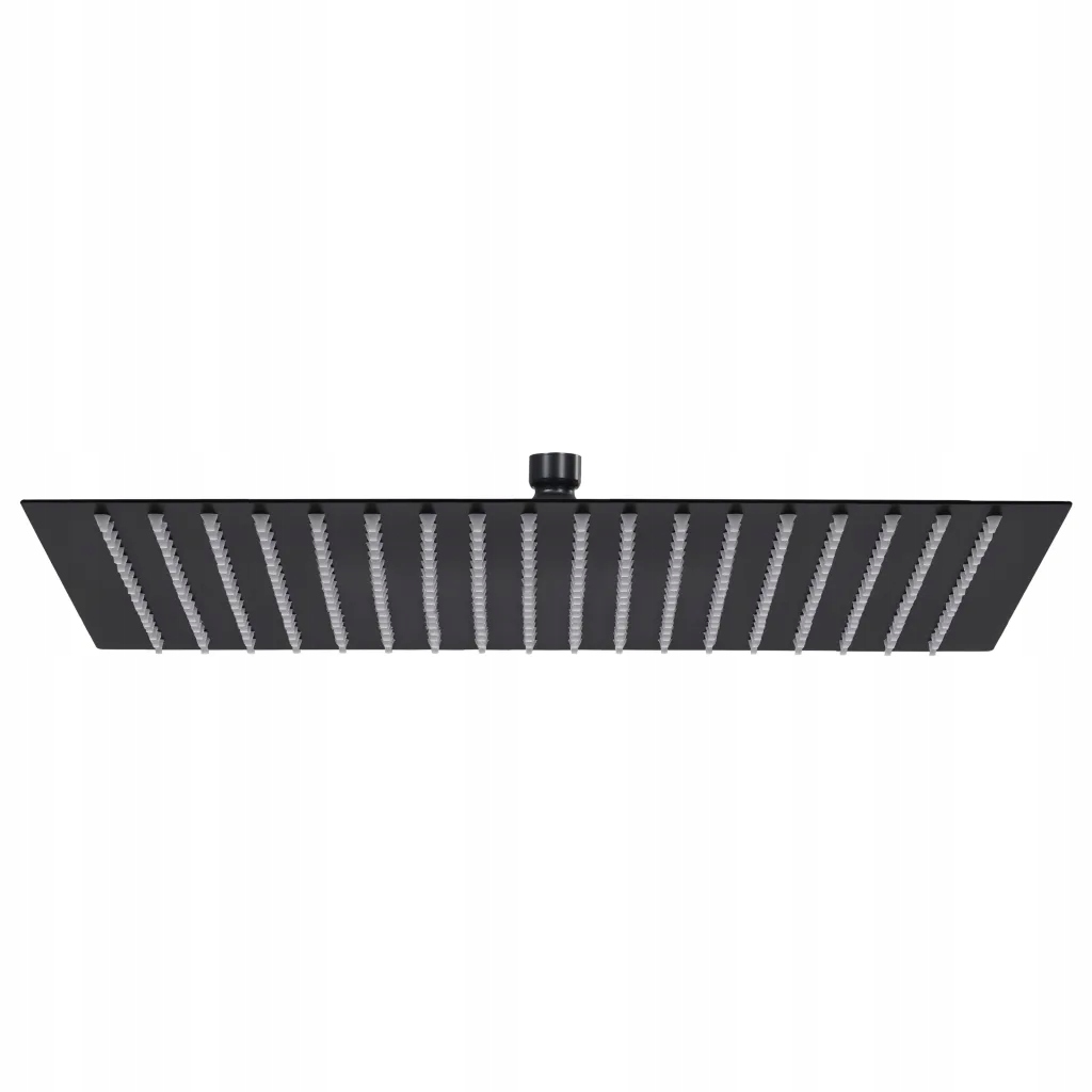 Sprchová hlavica štvorcová 50x50 cm, čierna, oceľ/silikón, 324 otvorov