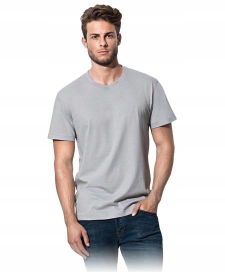 

T-shirt Koszulka Męska Popielaty150g roz.XL