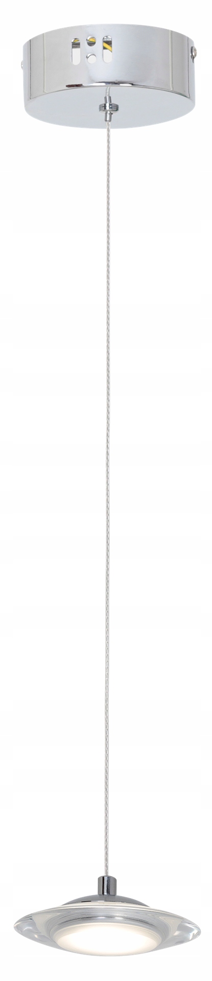 Chromová závěsná Led lampa 5W talíř Ellipse ML411 Eko-light