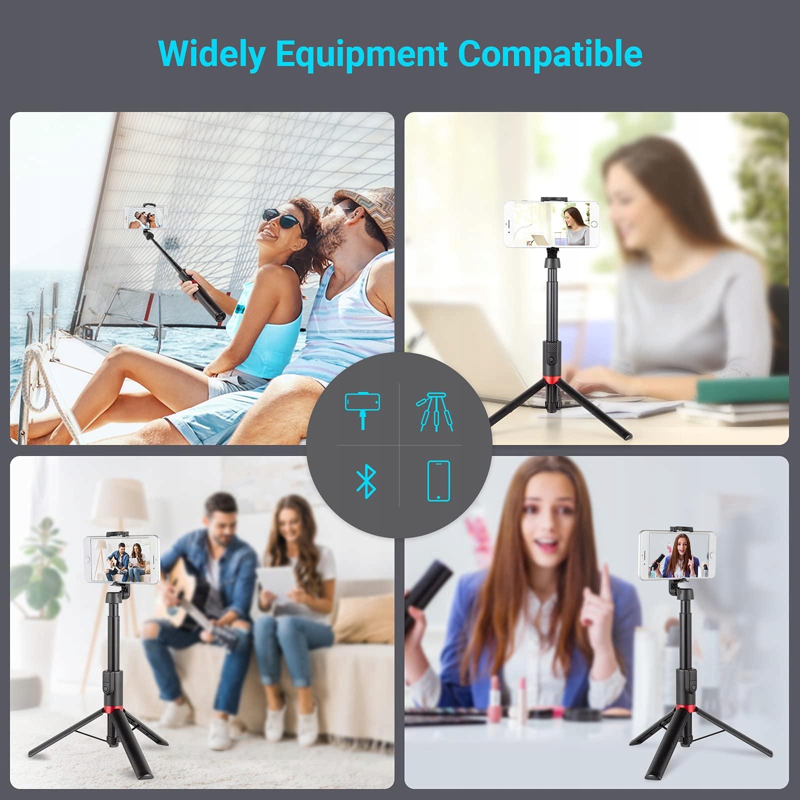 SMALLRIG Statyw Selfie Stick Bluetooth Do Smartfonów Regulowany 3375B — miniatura 6