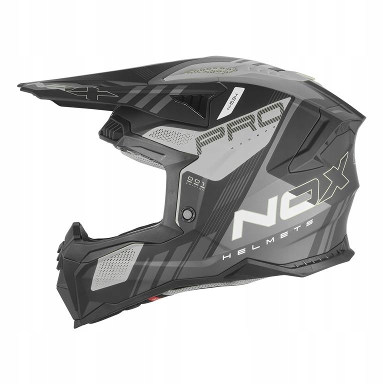 Nox Akcia Prilba Off Road Cross N634 Storm Farba Strieborná Matná/čierna Veľ