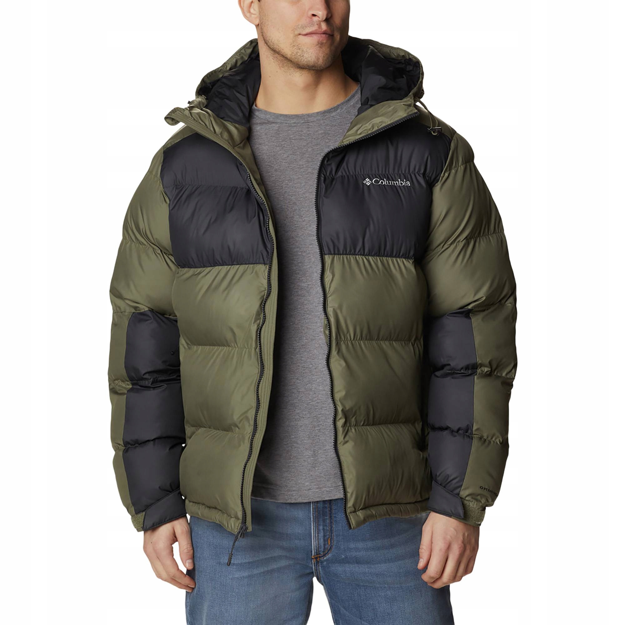 Columbia kurtka męska Pike Lake II Hooded Jacket Stone Green, Shark r. S