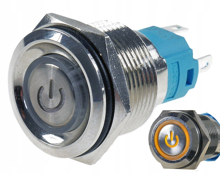 

Przycisk Wandaloodporny 19mm Bistabilny 3A/250 P