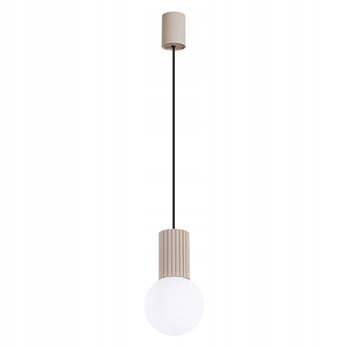 Moderní závěsná lampa Sollux Lighting Halo taupe-bílá G9 8W