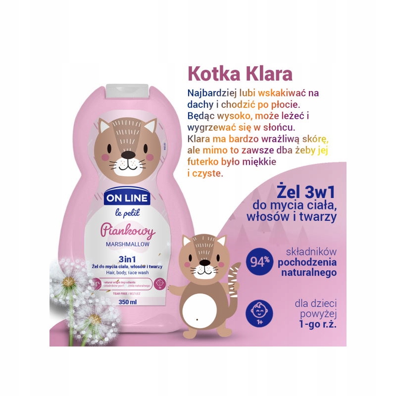 ON LINE LE PETIT 3W1 SZAMPON, ŻEL, PŁYN 350 ML Marka On Line