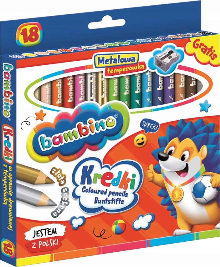 

Kredki Bambino Drewniane Temperówka