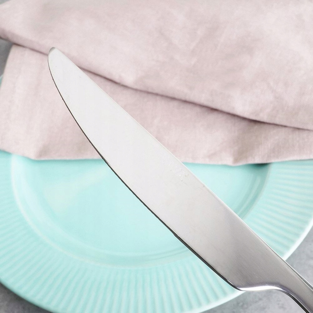 Nóż STOŁOWY obiadowy stalowy srebrny brązowy NAVA Ariana Rodzaj stołowy