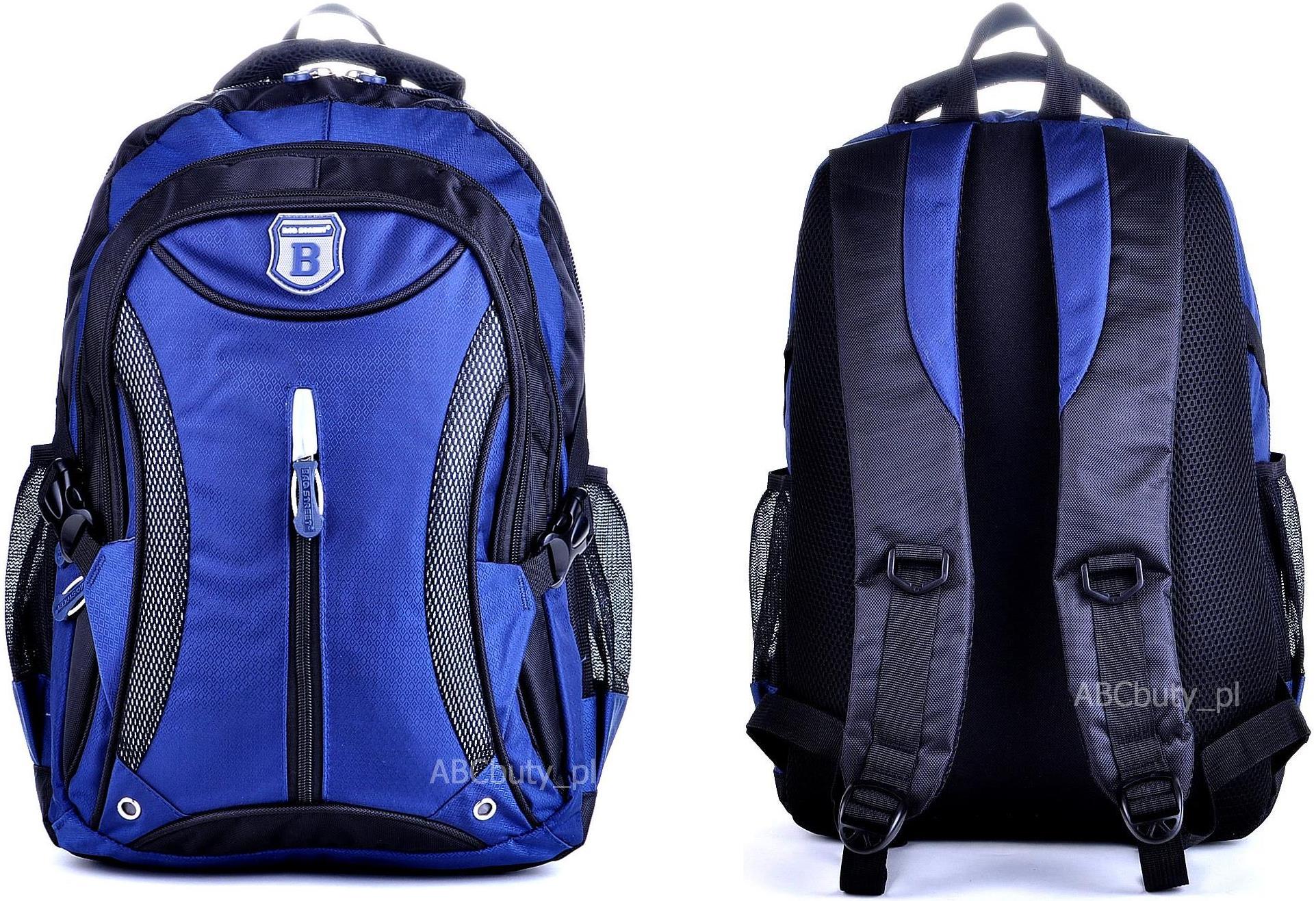 Granátový Černý Batoh Pánský 4komorový batoh pro mládež Bag Street 15c