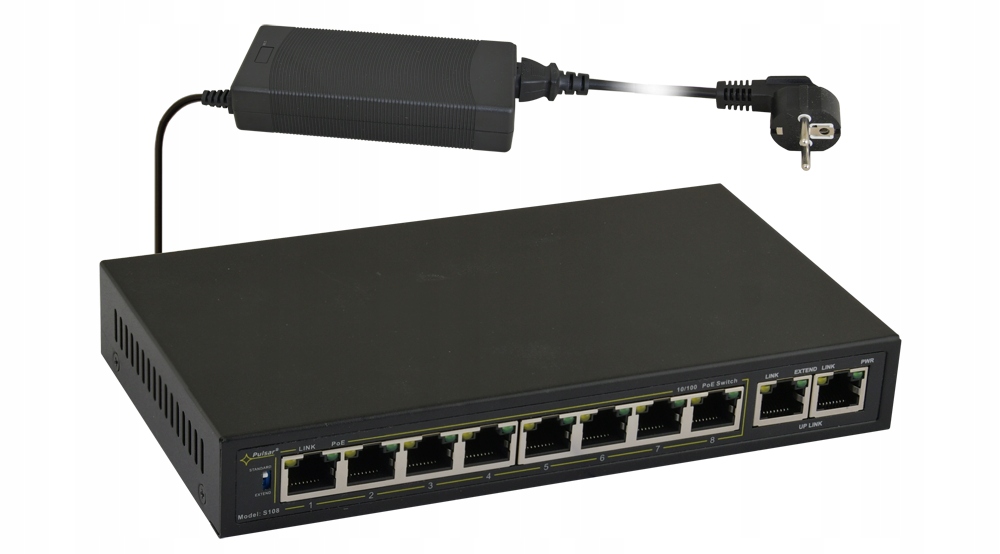 Switch pro monitorování Ip 10xFast Ethernet 96W