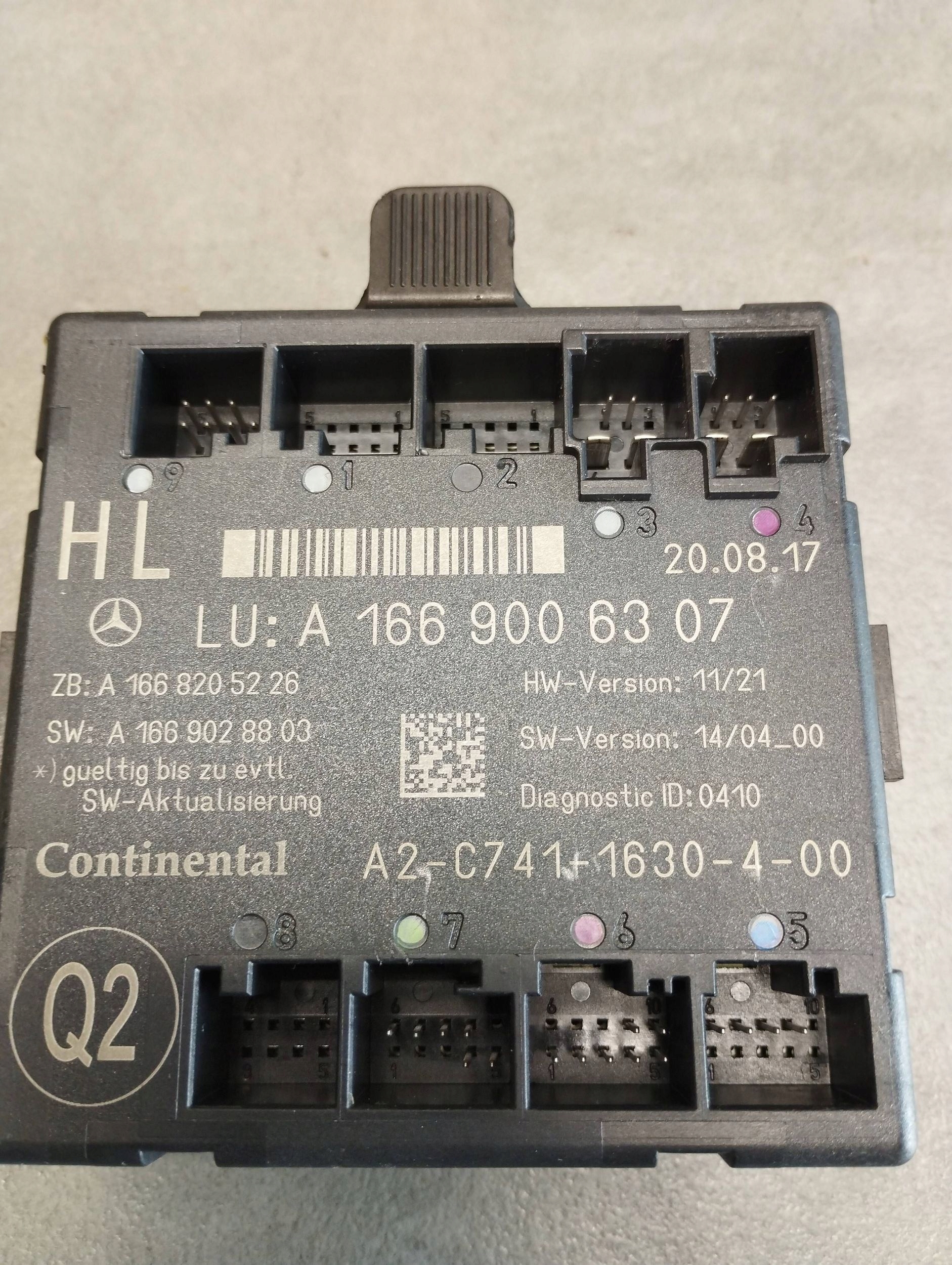 Mercedes-Benz GLE W166 module door left rear part A1669006307
