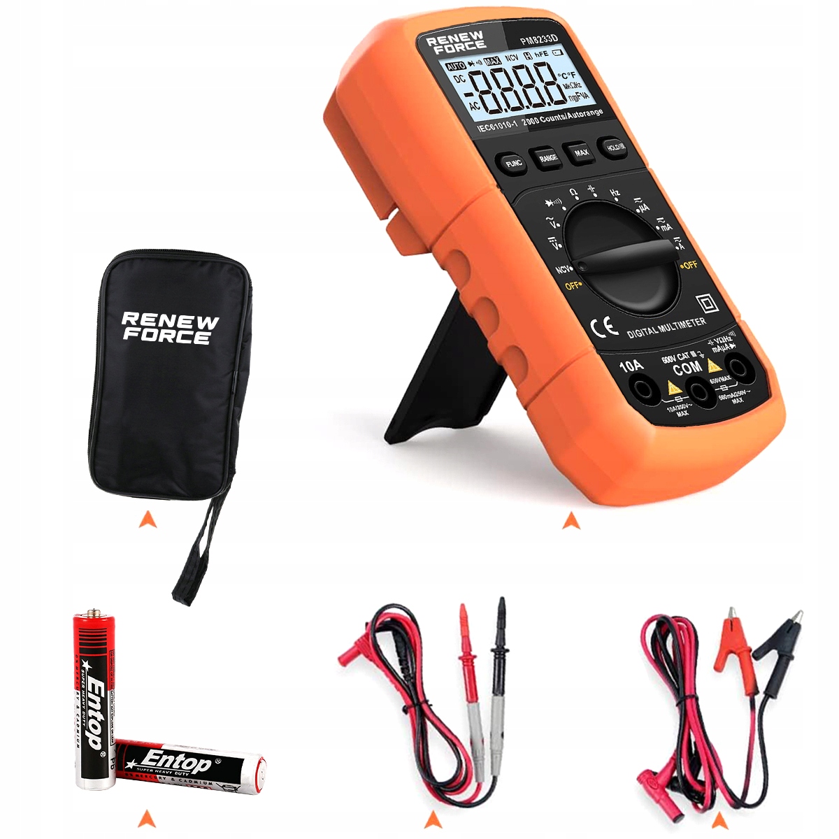 DOKŁADNY Multimetr CYFROWY Elektryczny Profesjonalny Miernik Prądu Tester Maksymalna wyświetlana wartość 1999