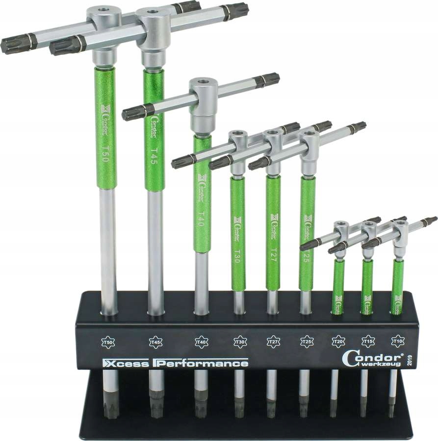 Klucze Torx T10 T50 typu T 9 szt