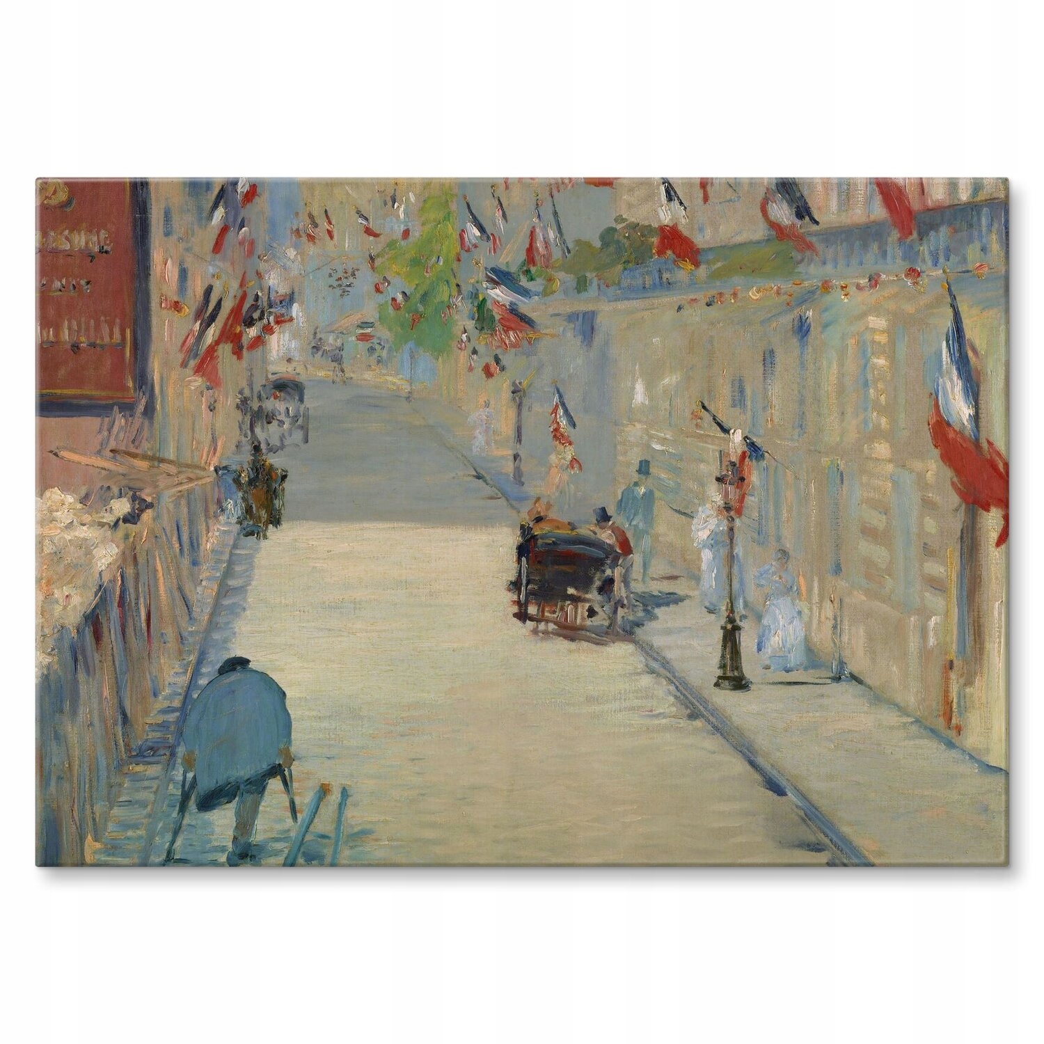 Kovový plakát Rue Mosnier Flags Manet Dárek 22 x 31 cm