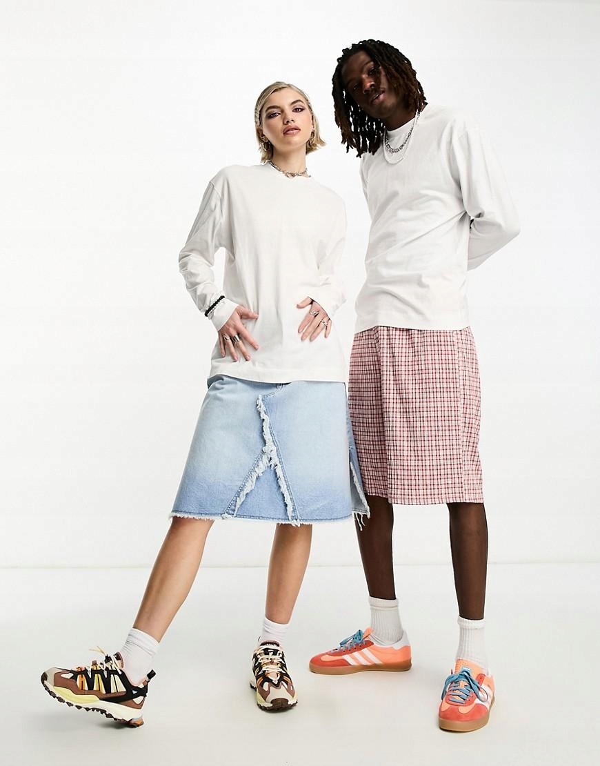 BASIC BAWEŁNA UNISEX L0J NH2__S BIAŁA KOSZULKA DŁUGI RĘKAW Rozmiar S