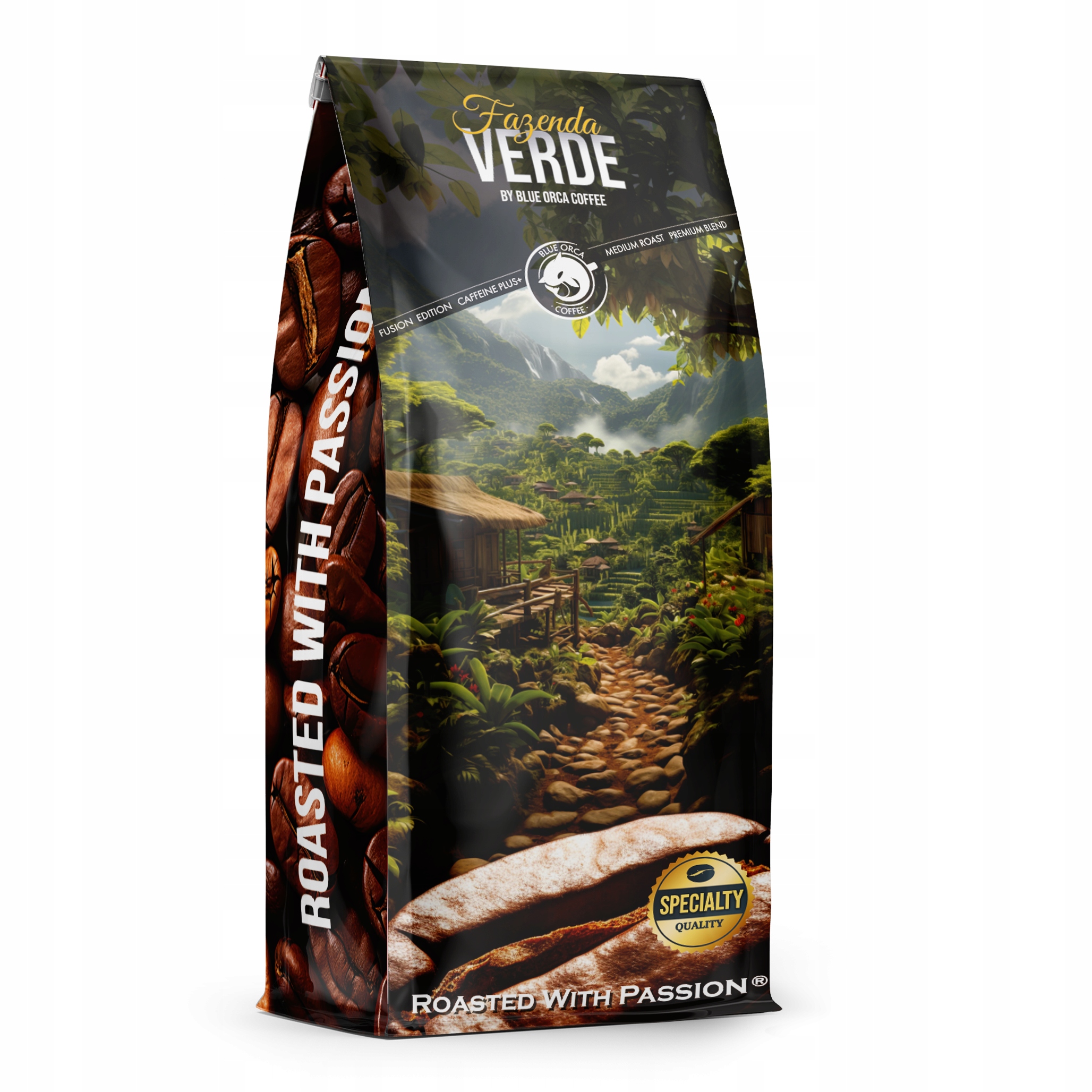 Káva zrnková 1 kg Fazenda Verde Fusion Premium Edition Blue Orca Dárek