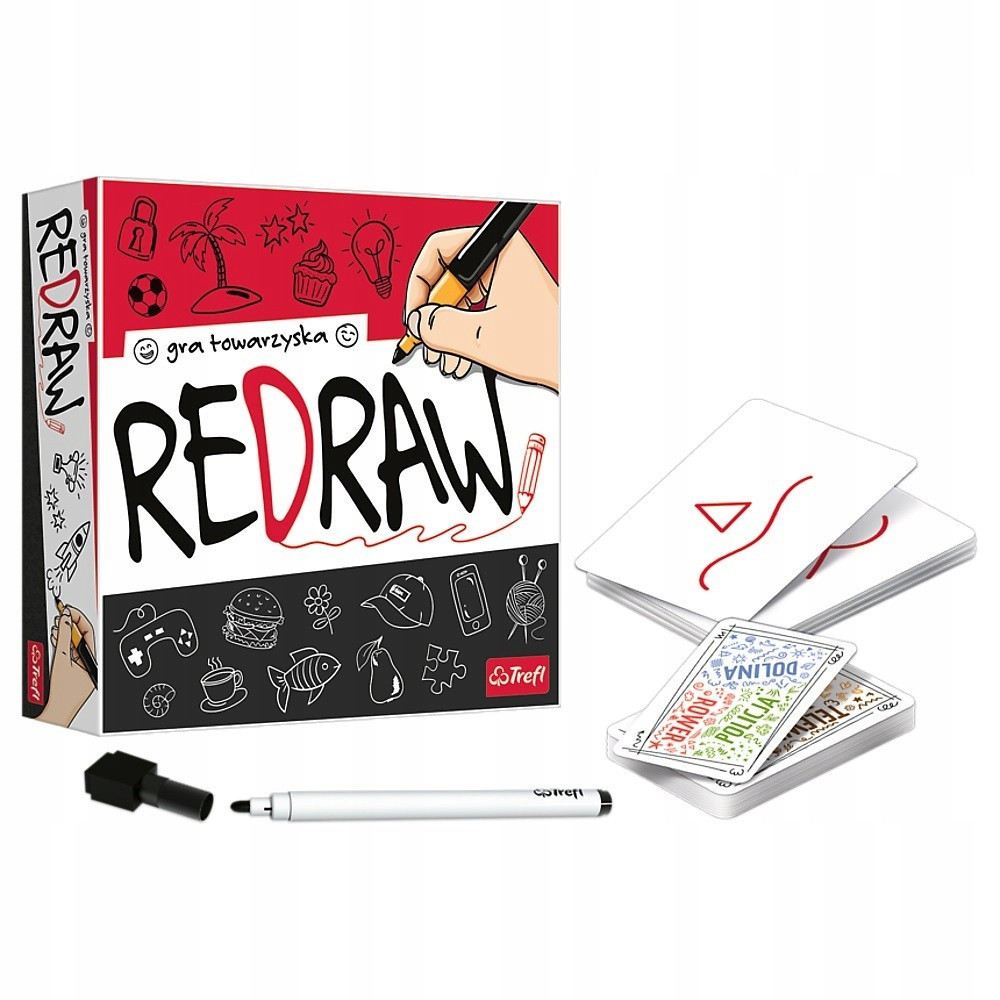 Redraw Familijna GRA DZIECIĘCA Wciągająca ROZGRYWKA dla RODZINKI Świetna Nazwa REDRAW GRY IMPREZOWE GRY TOWARZYSKIE GRA STRATEGICZNA GRA FAMILIJNA GRY NA LOGICZNE MYŚLENIE GRY DLA CAŁEJ RODZINY GRY INTEGRACYJNE GRY RODZINNE