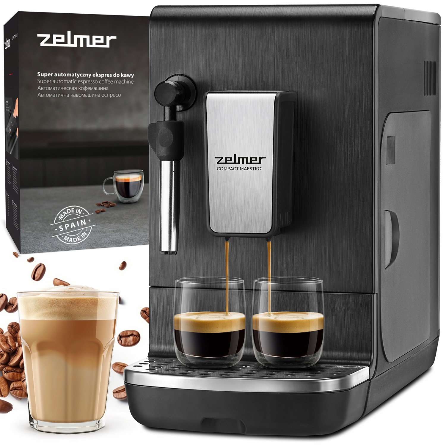 Ekspres Do Kawy Automatyczny Ciśnieniowy Zelmer Termoblock 1550W 20 Bar