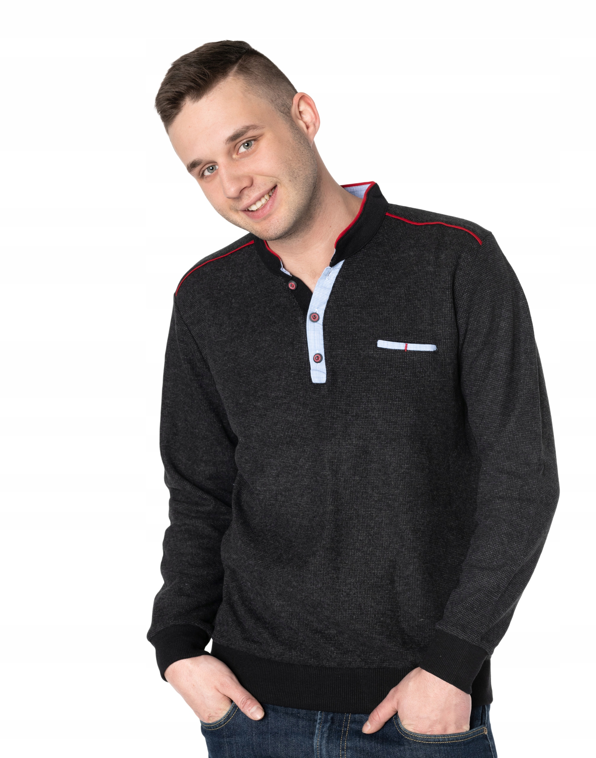 

Cienki Sweterek Męski Rozpinany Bluza 8665-06 r XL