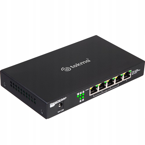 60W Prepínač 2.5 Gigabitový Tichý Stolný Fanless 5 Portov Poe+