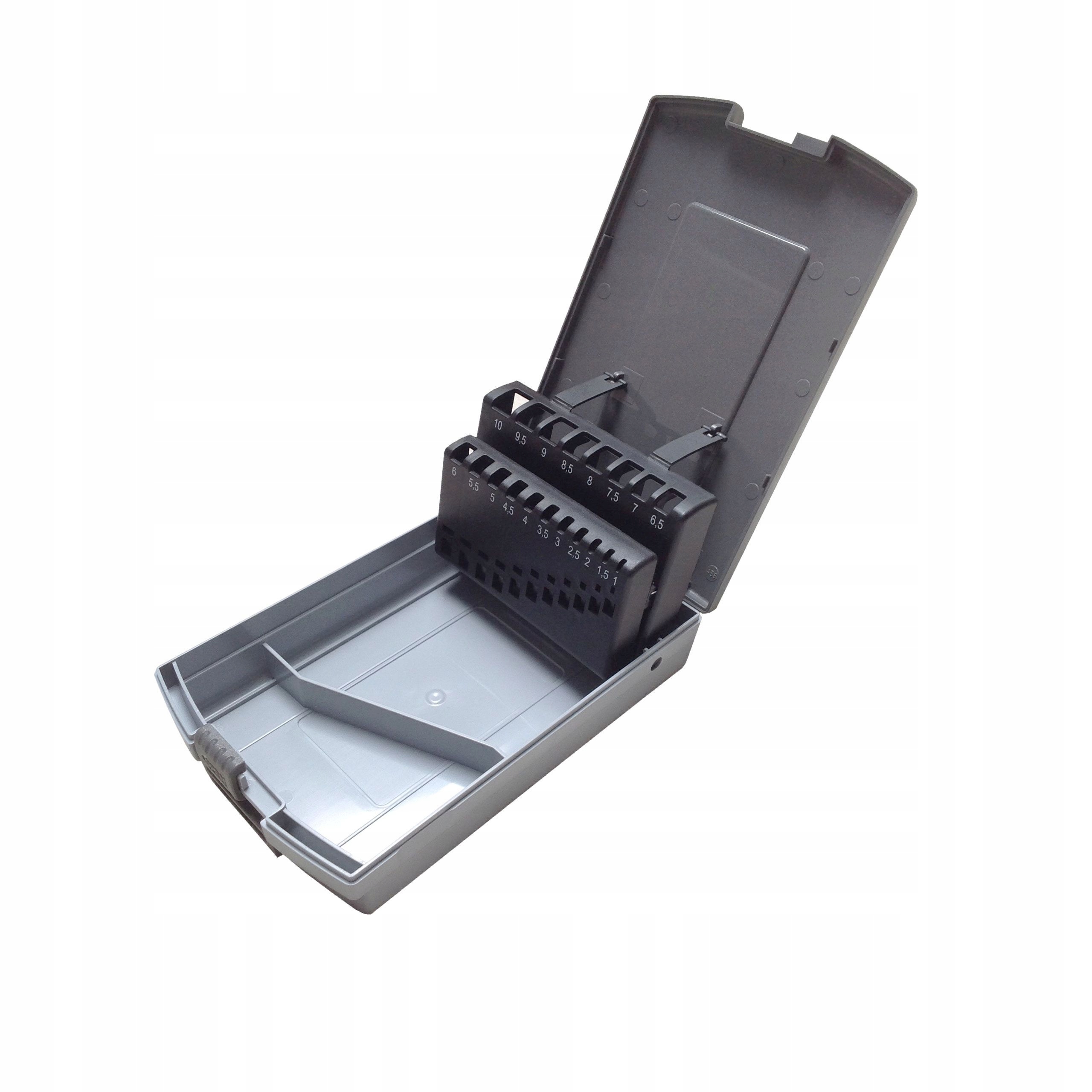 

kaseta pudełko na wiertła 1-10 mm na 19 wierteł