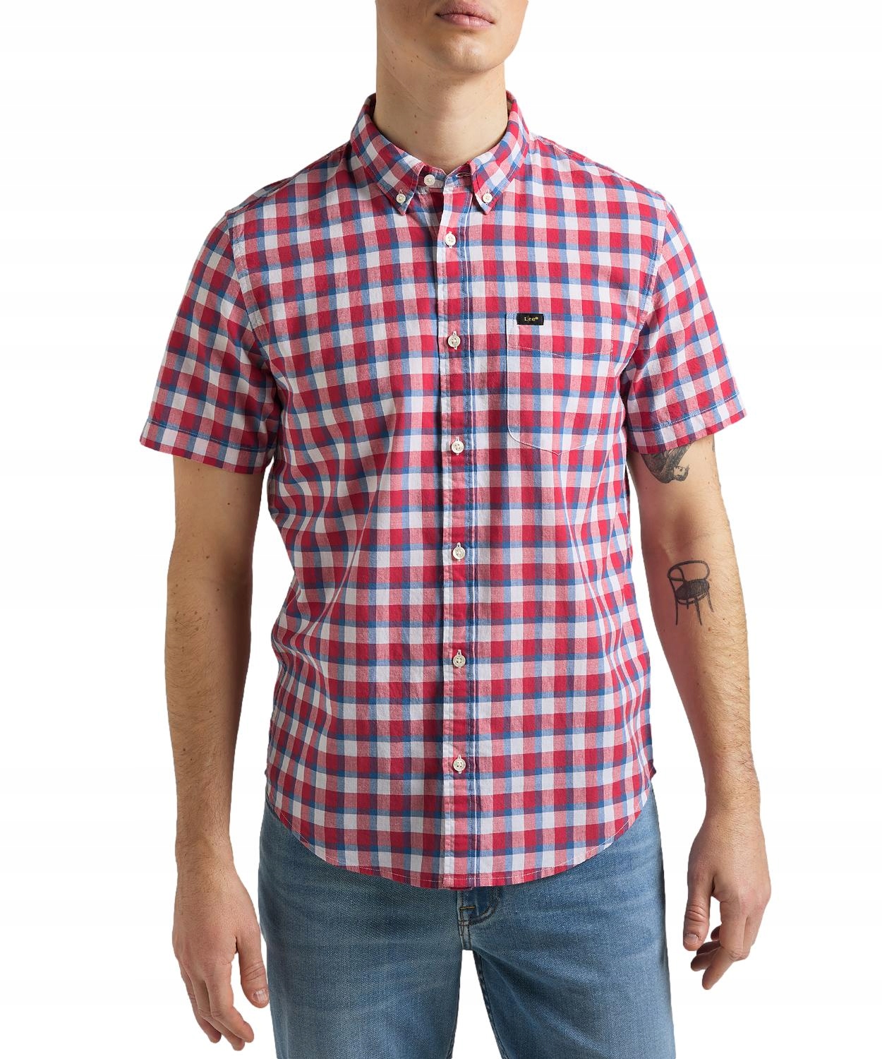 

Koszula Lee Ss Button Down L886OFUI Real Red L