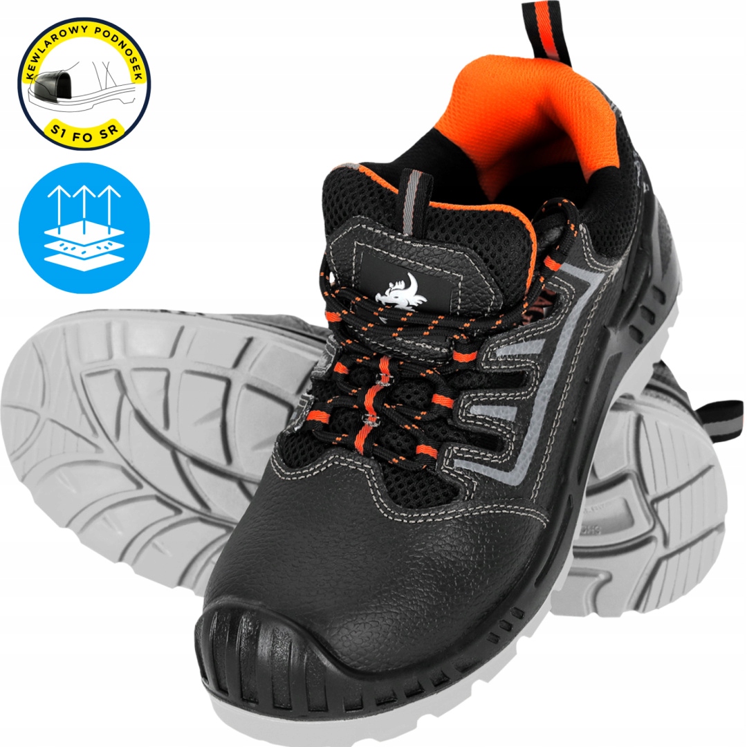 Letnie Przewiewne Buty robocze typu Sandały z Blachą Lekkie S1P Fo Sr- 51