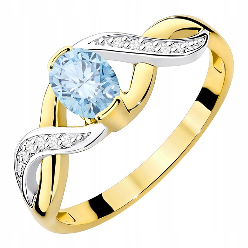 Pletený Zlatý Prstýnek pr. 585 14k s laboratorním diamantem 0,50ct