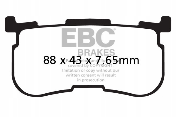 Brzdové doštičky Ebc FA641/4V V-pad (súprava na 1 kotúč)