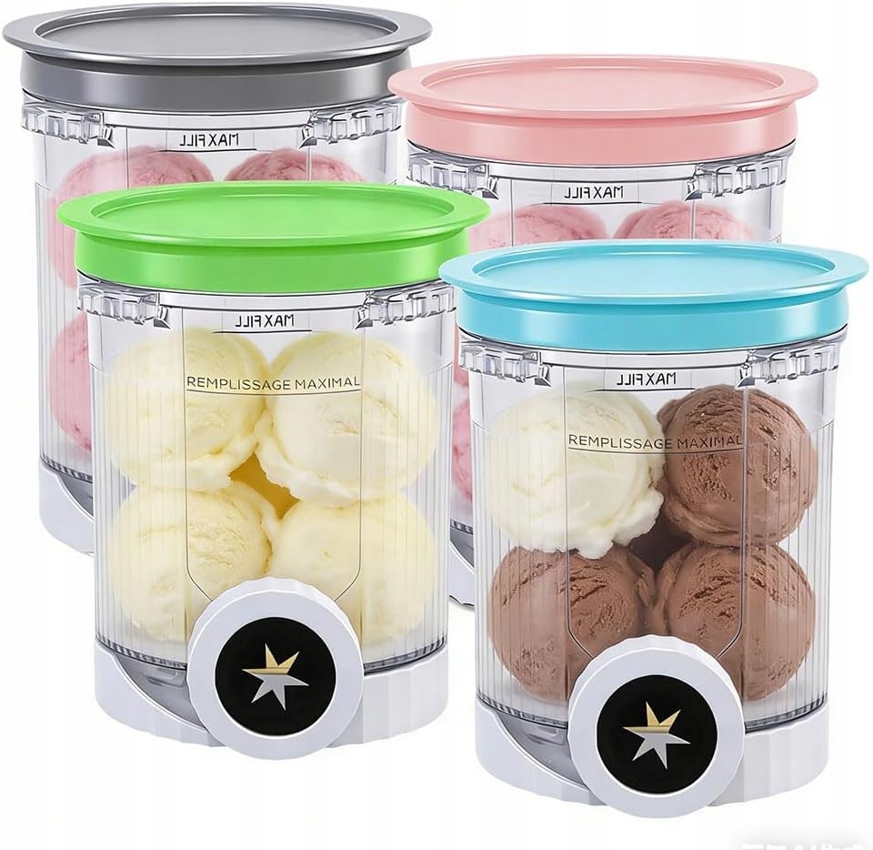 4 Nádoby Ninja Swirl Creami 480 ML Pro NC701 NC700 Bez Bpa