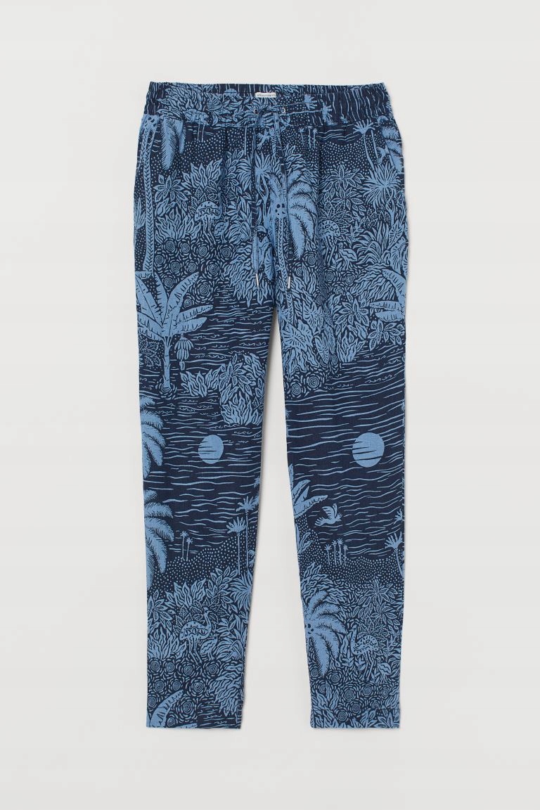 

H&m Lniane spodnie bez zapięcia 36 S Desmond